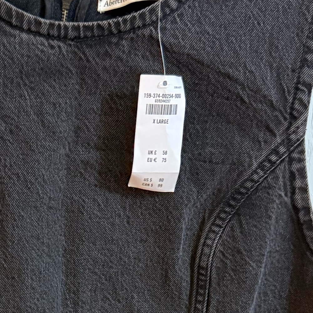 Abercrombie & Fitch Charcoal Sleeveless Dress